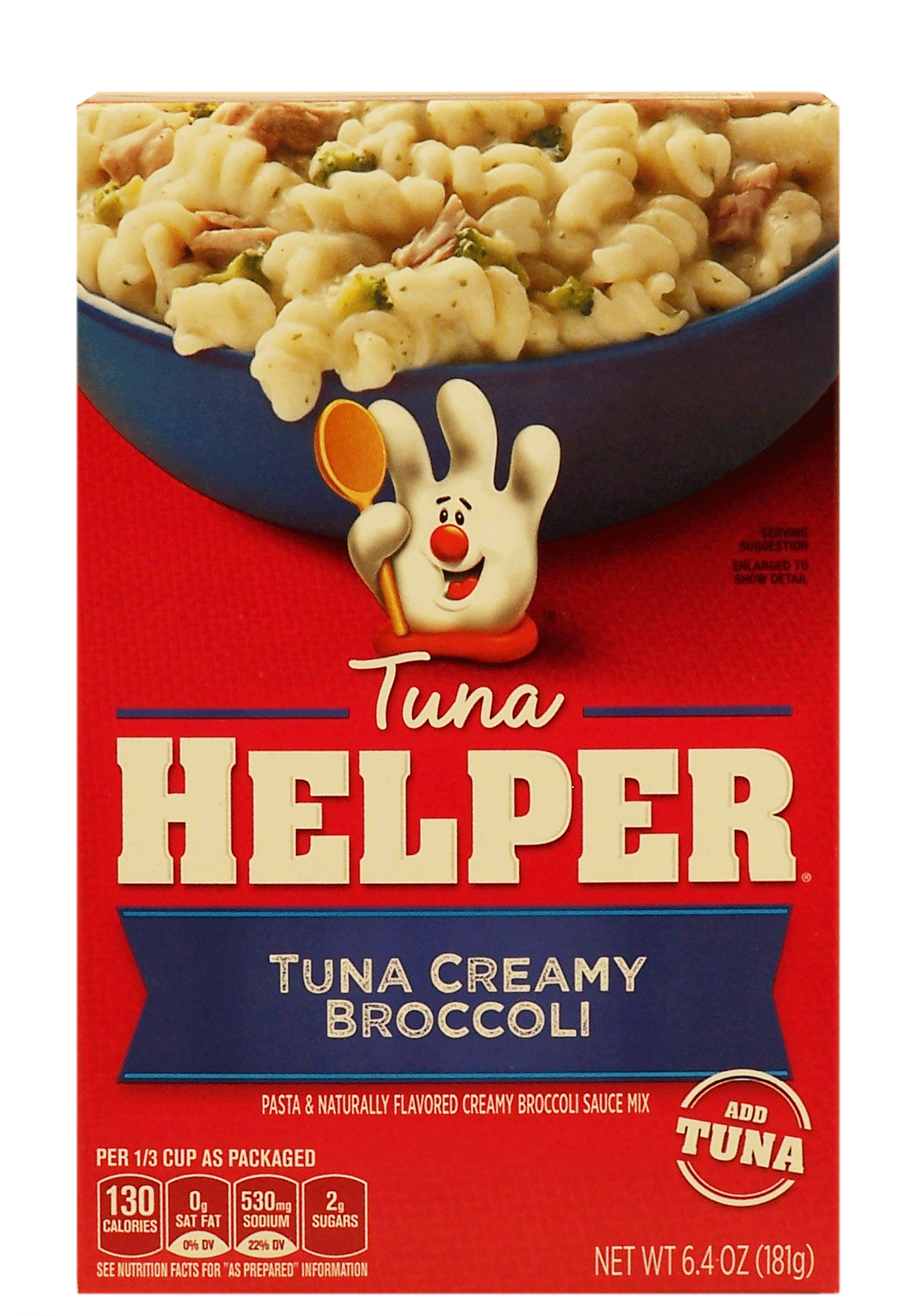 Betty Crocker Tuna Helper creamy broccoli: pasta and creamy broccoli sauce mix, makes 5 1-cup servings Full-Size Picture